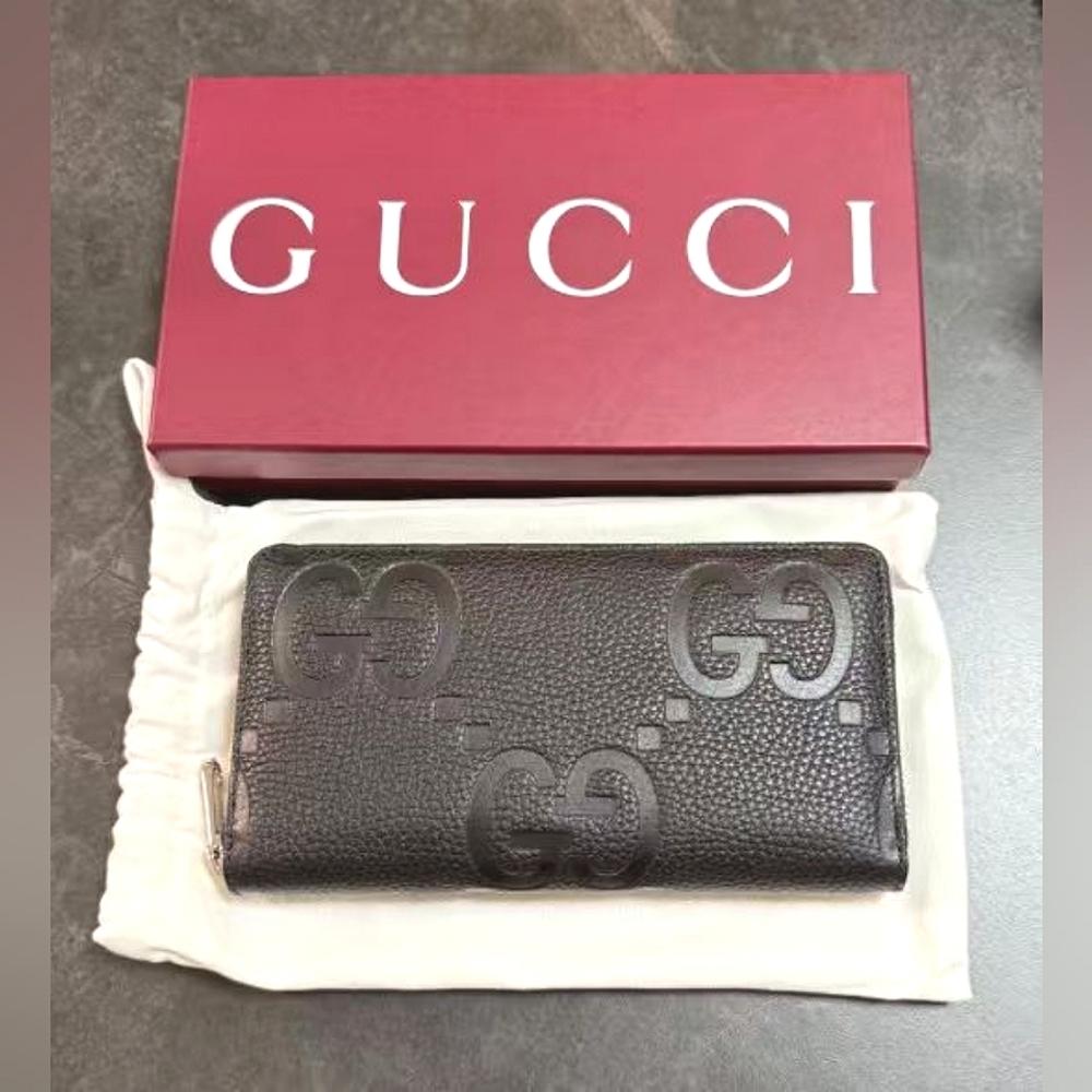 Gucci Black Embossed GG Leather Wallet